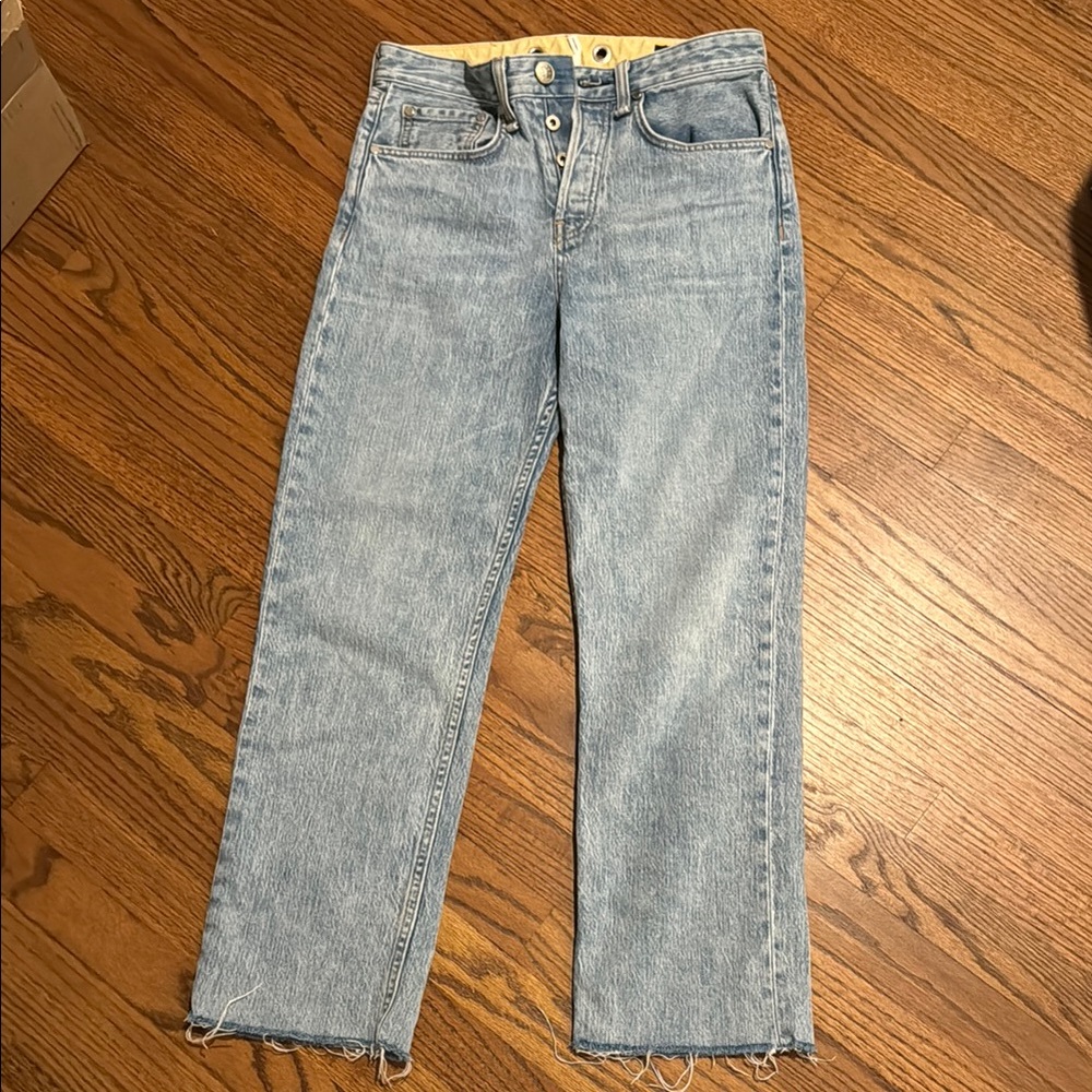 rag & bone Light Blue Straight-Leg Jeans
